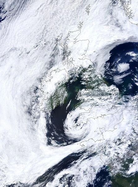 Low pressure, UK, satellite image