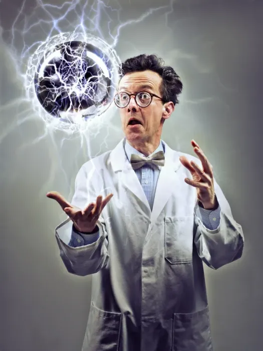 Framed Print : Mad Scientist Print with Floating Orb Framed Print : Mad Scientist Print with Floating Orb