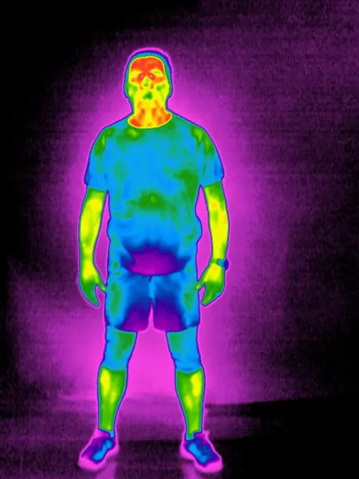 Framed Print : Thermogram Man Print Framed Print : Thermogram Man Print