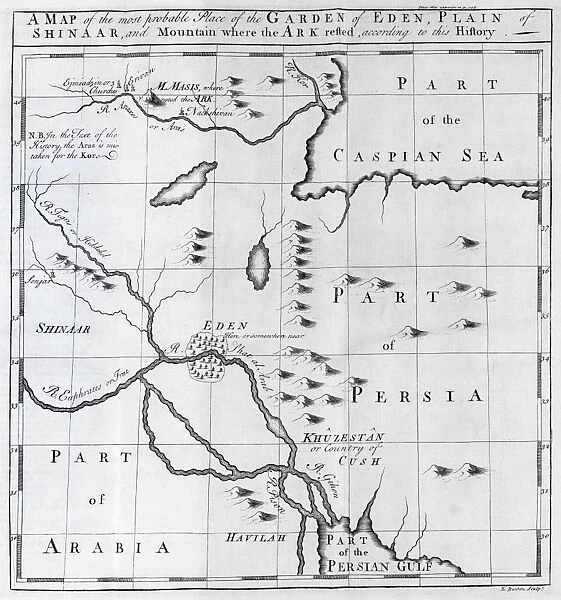 Map of biblical locations, 18th century C013  /  7822