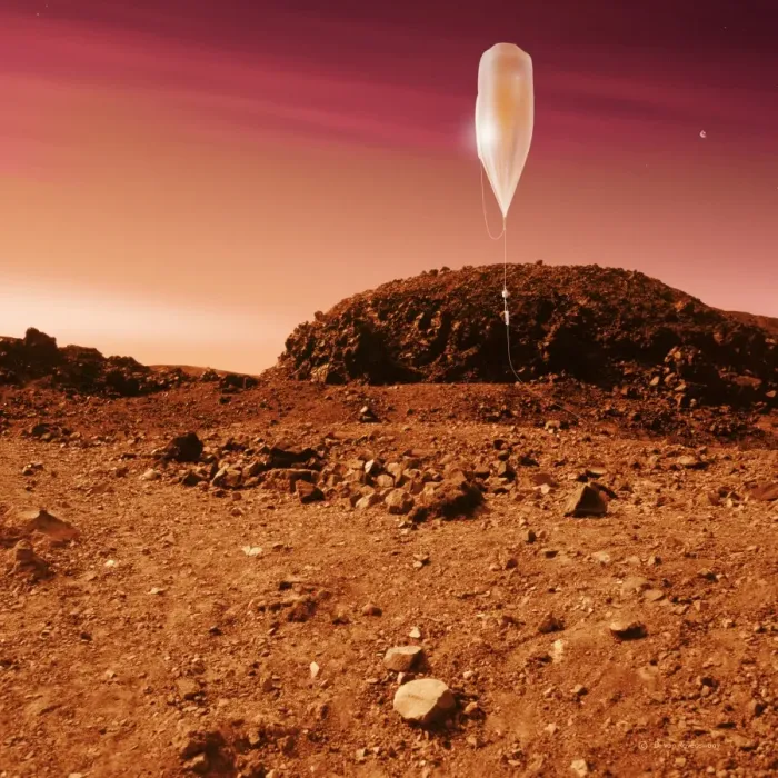 Framed Print : Mars Balloon Exploration Print Framed Print : Mars Balloon Exploration Print