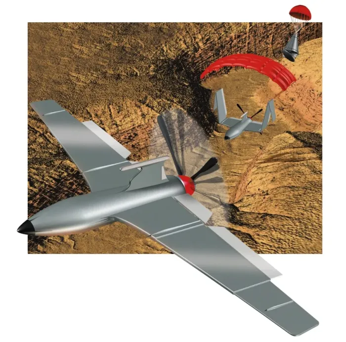 Framed Print : Mars Glider Deployment Print Framed Print : Mars Glider Deployment Print