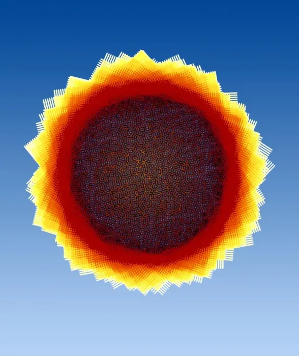 Framed Print : Print of Iterative Wave Pattern