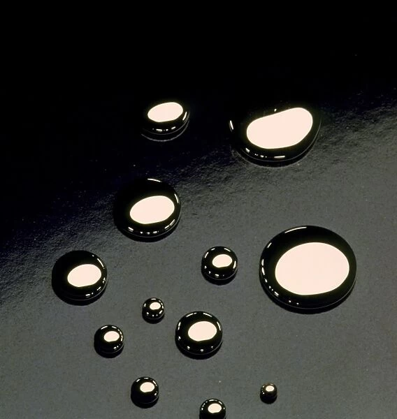 Mercury droplets