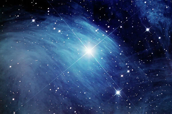 Merope star and nebulosity