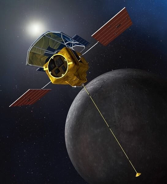 MESSENGER spacecraft at Mercury, artwork C017  /  7337