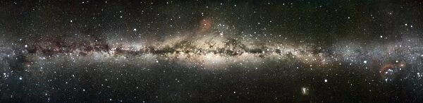 Milky Way. Mosaic of photographs of the Milky Way
