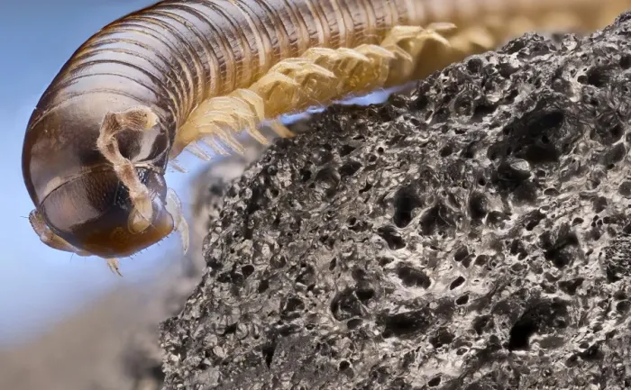 Framed Print : Millipede Print on Rock Framed Print : Millipede Print on Rock