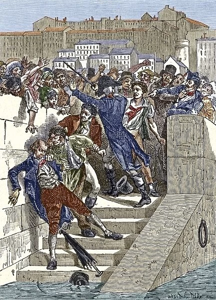 Mob attacking Jacquard in Lyon, France
