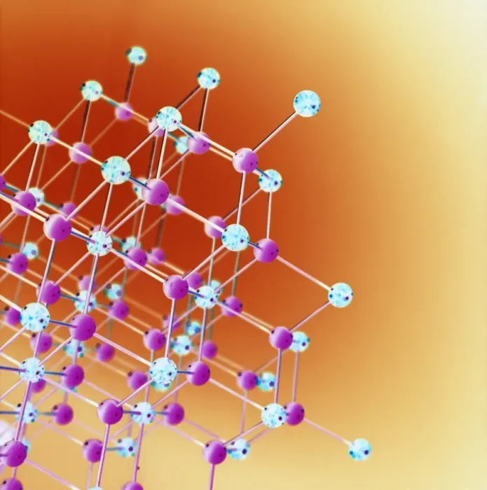 Framed Print : Molecular Print of Crystalline Structure Framed Print : Molecular Print of Crystalline Structure