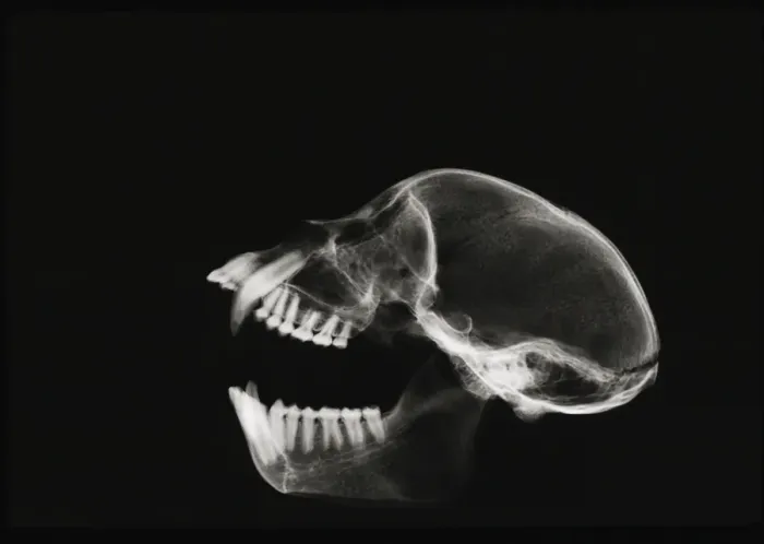 Framed Print : X-ray Monkey Skull Print Framed Print : X-ray Monkey Skull Print