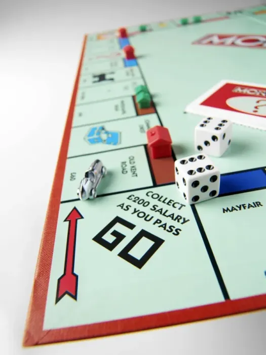 Framed Print : Print of a Monopoly board game Framed Print : Print of a Monopoly board game