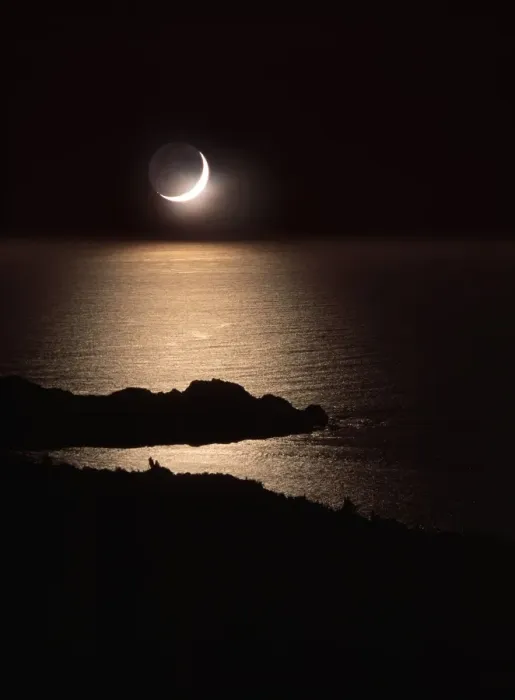 Framed Print : Moonlit Coastline Print Framed Print : Moonlit Coastline Print