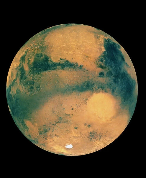Mosaic of images showing Mars southern hemisphere
