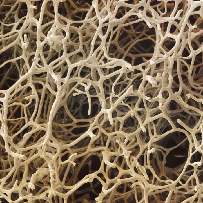 Framed Print : Natural sponge Print, SEM image of branching structure Framed Print : Natural sponge Print, SEM image of branching structure