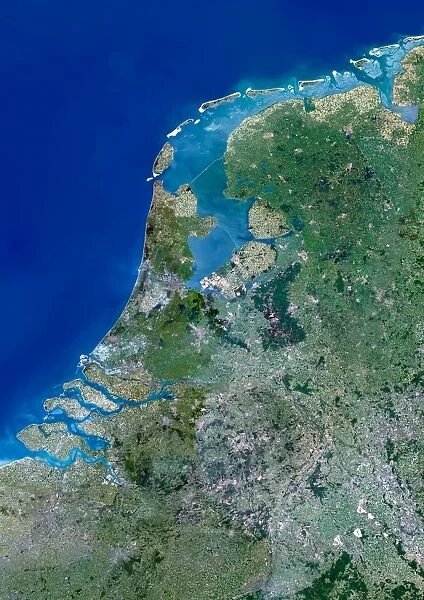 The Netherlands, satellite image