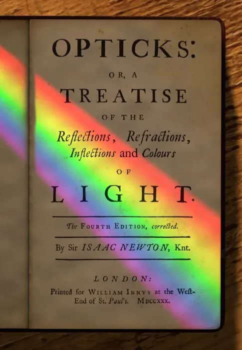 Framed Print : Colour Spectrum Opticks Print, 1704 Framed Print : Colour Spectrum Opticks Print, 1704