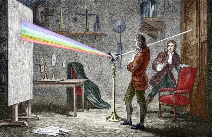 Framed Print : Newton Conducting Optics Experiment Print Framed Print : Newton Conducting Optics Experiment Print