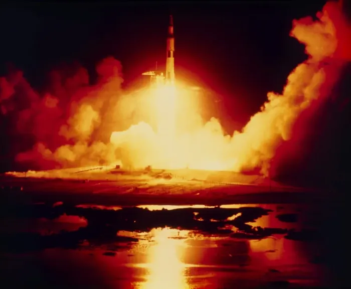 Framed Print : Night Launch of Apollo 17 Print