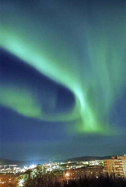 Northern lights over Murmansk