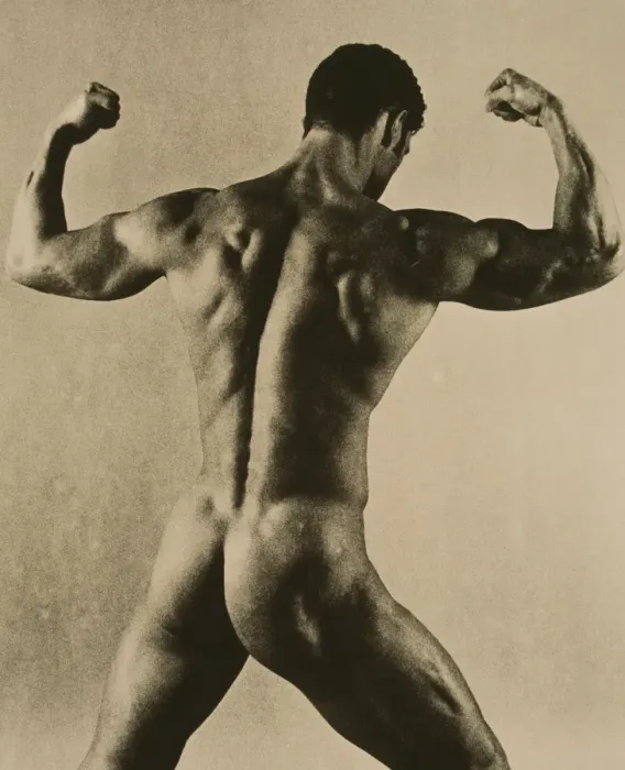 Framed Print : Nude Man Print, Seen from Behind Framed Print : Nude Man Print, Seen from Behind