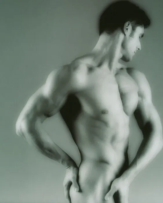 Framed Print : Side View Nude Male Print Framed Print : Side View Nude Male Print