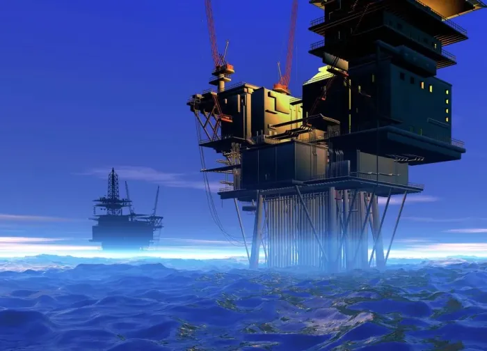 Framed Print : Oil Rig Print Framed Print : Oil Rig Print