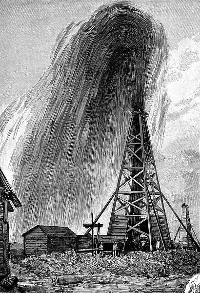 Oil well, 19th century
