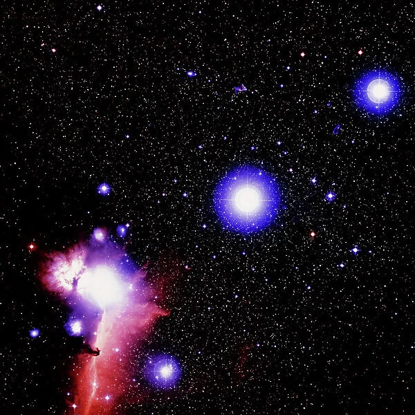 Optical image of the stars of Orions belt