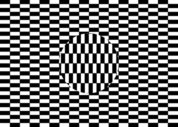 Framed Print : Ouchi Illusion Print Framed Print : Ouchi Illusion Print