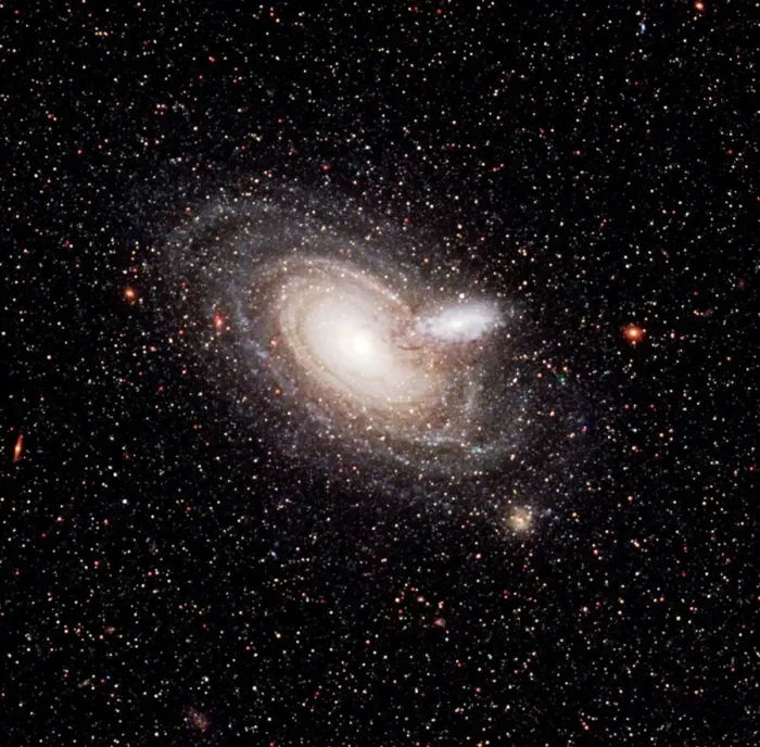 Framed Print : Hubble Space Telescope Print of Overlapping Galaxies Framed Print : Hubble Space Telescope Print of Overlapping Galaxies