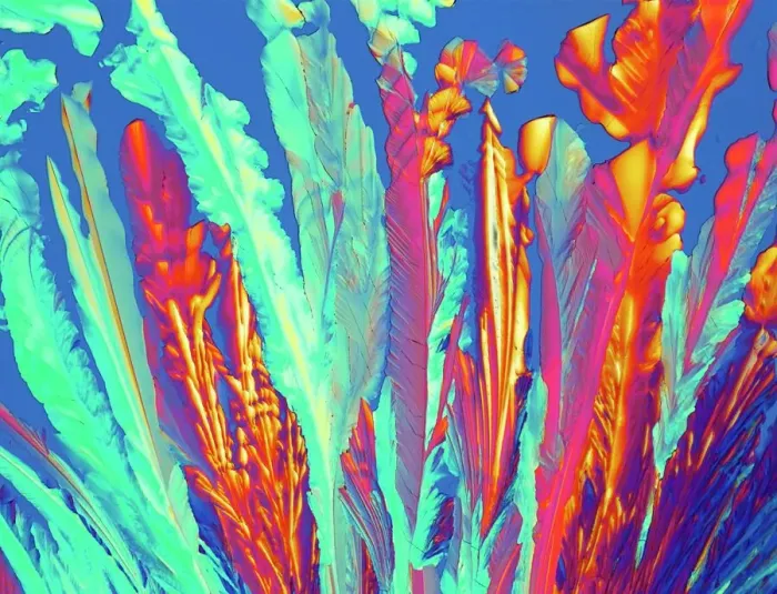 Framed Print : Oxytocin crystals, light micrograph Print