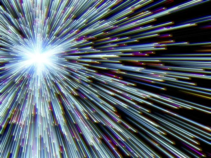 Framed Print : Particle Rays Print