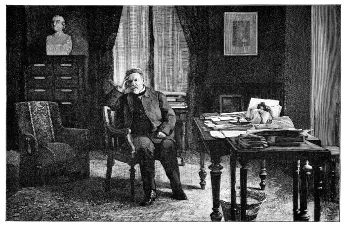 Framed Print : Print of Louis Pasteur in his study, 19th century Framed Print : Print of Louis Pasteur in his study, 19th century