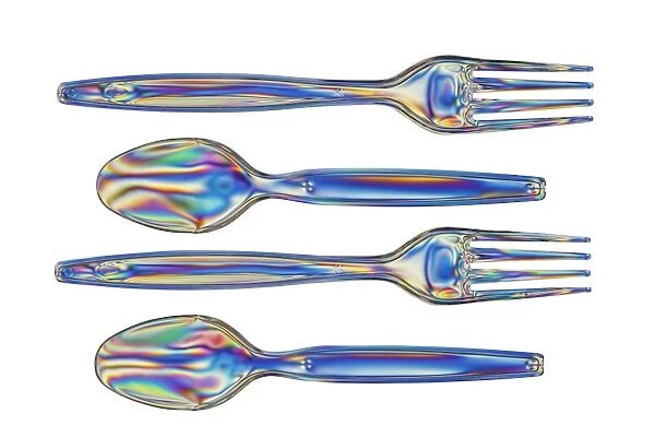 Photoelastic stress of forks and spoons F008  /  2035