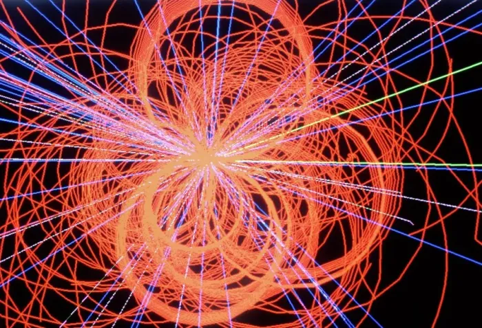 Framed Print : Simulation of Higgs boson production Print Framed Print : Simulation of Higgs boson production Print