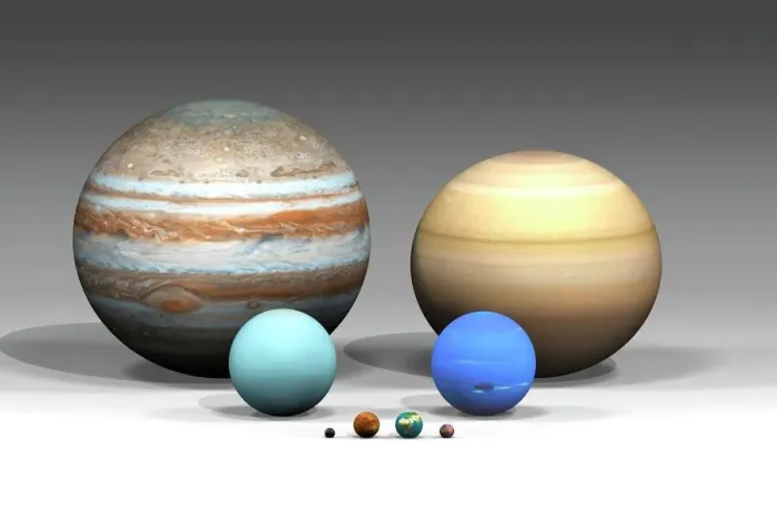Framed Print : Sizes of Solar System Planets Print Framed Print : Sizes of Solar System Planets Print