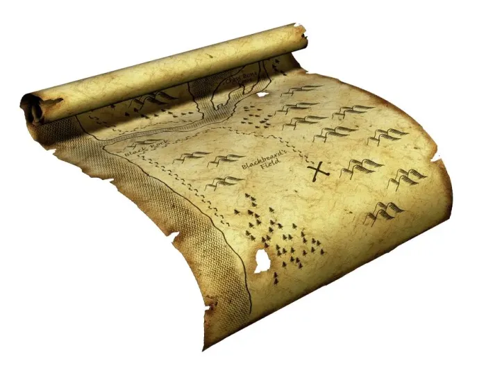 Framed Print : Pirates Treasure Map Print Framed Print : Pirates Treasure Map Print