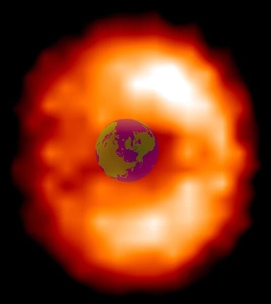 Plasma in Earths magnetic field, UV image