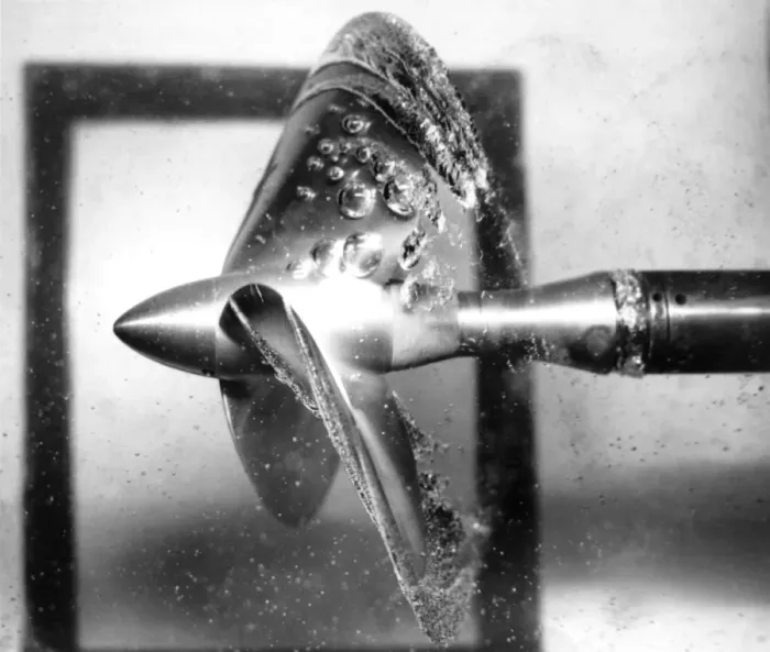 Framed Print : Propeller Cavitation Test Print Framed Print : Propeller Cavitation Test Print