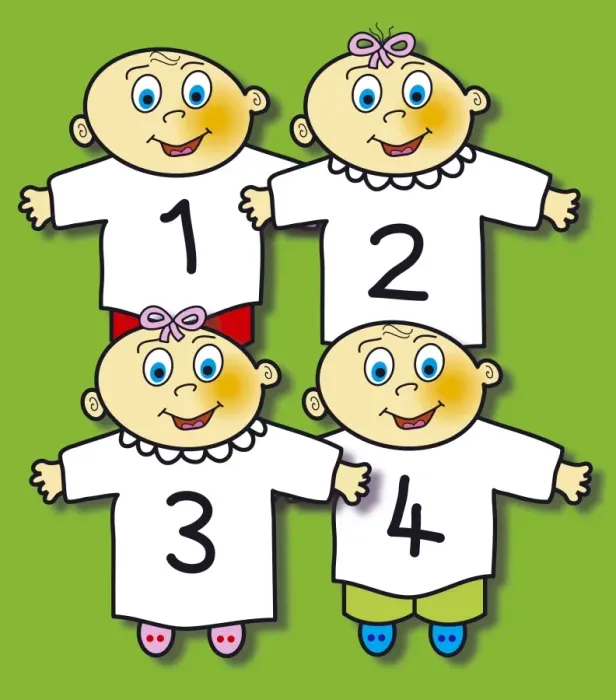 Framed Print : Quadruplets Print - Computer artwork of four identical babies Framed Print : Quadruplets Print - Computer artwork of four identical babies