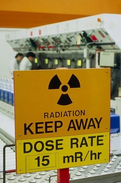 Radiation hazard sign at Amersham International