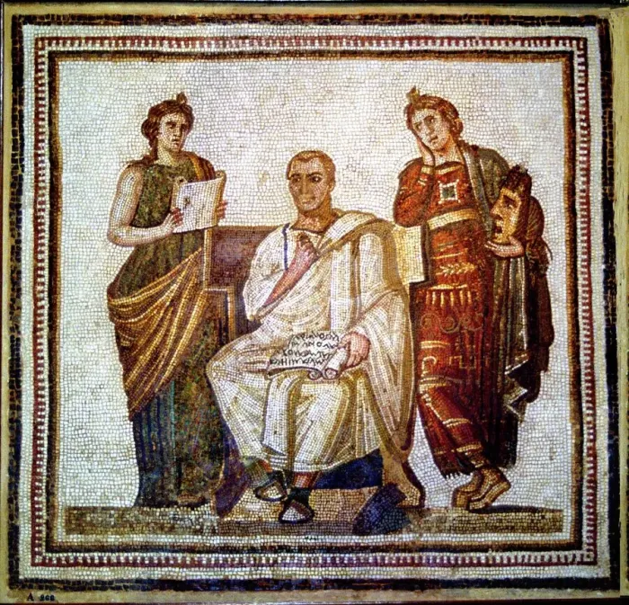 Framed Print : Roman Mosaic Print Framed Print : Roman Mosaic Print