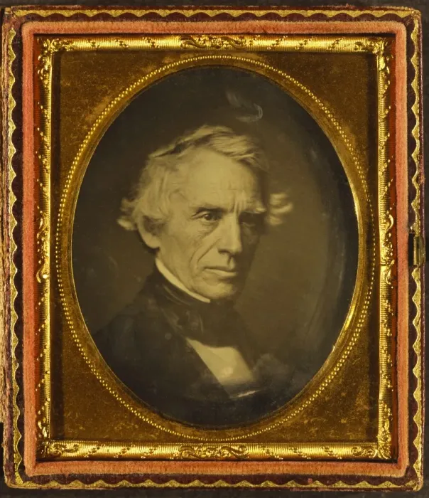 Framed Print : Print of Samuel Morse, inventor in a seated pose Framed Print : Print of Samuel Morse, inventor in a seated pose