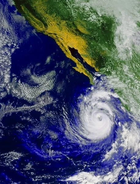 Satellite image of Hurricane Nora over the Pacific