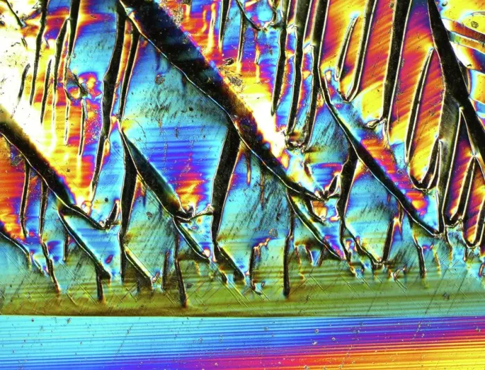 Framed Print : Silicon Crystal Print, Poly-Crystal Structure