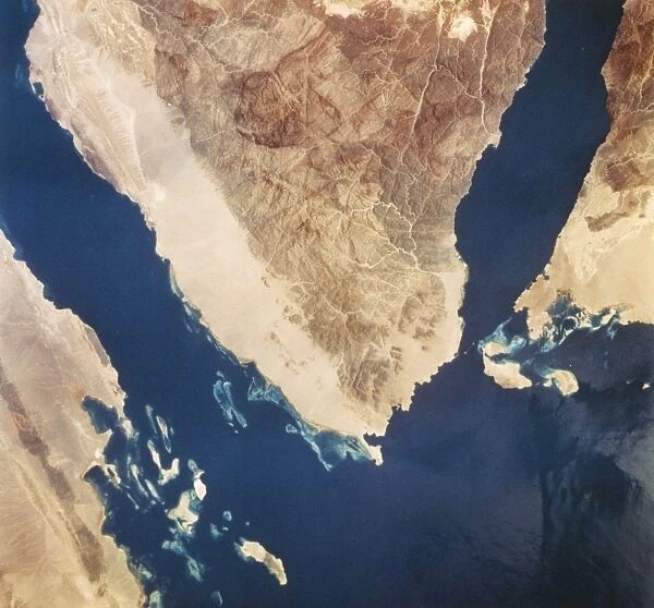 Sinai peninsula from space