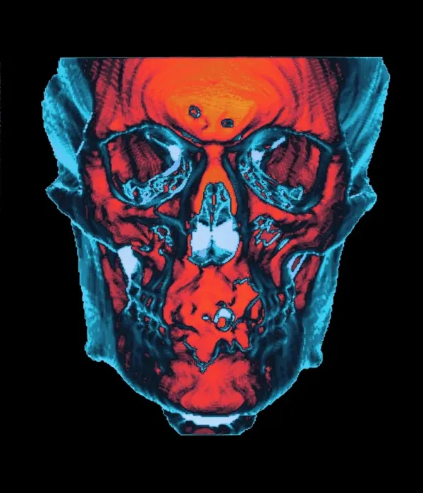 Framed Print : Human Skull CT Scan Print Framed Print : Human Skull CT Scan Print