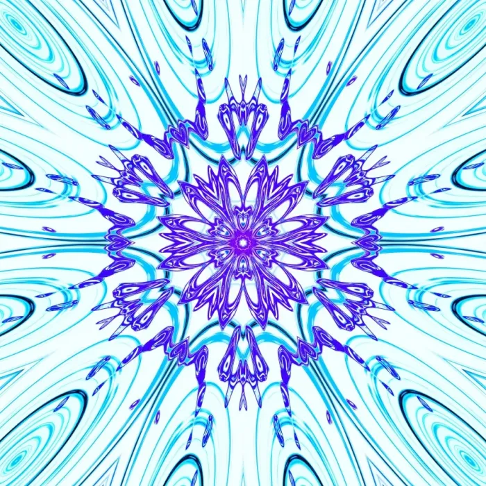 Framed Print : Computer-generated Snowflake Print