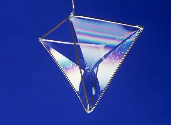 Soap films on a pyramid